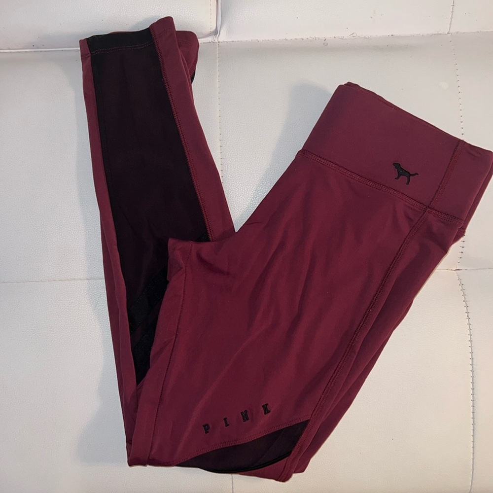Victorias Secret PINK Ultimate Maroon Leggings
